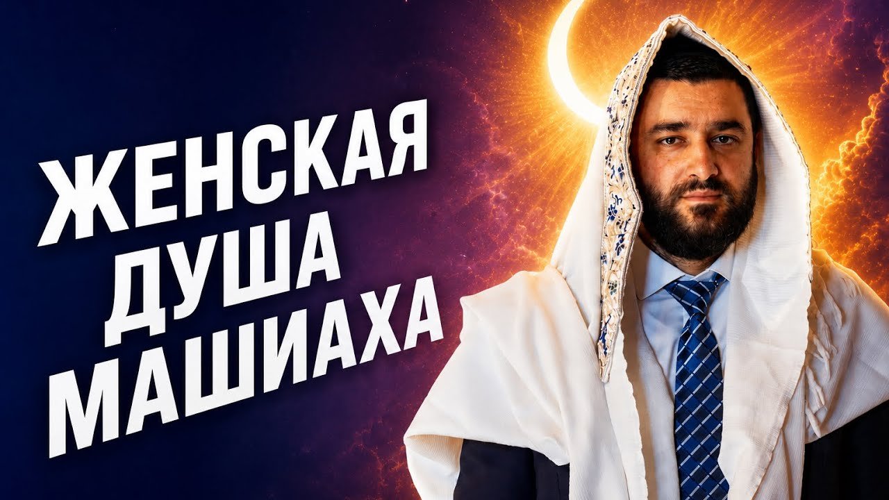 Bearded man in ceremonial white robe and headscarf with a blue tie, against a fiery background and a crescent moon; large Cyrillic title on the left