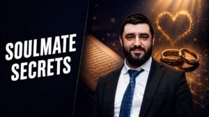 Promo thumbnail showing a man in a suit next to the bold text 'SOULMATE SECRETS' with wedding rings and a glowing heart in the background.